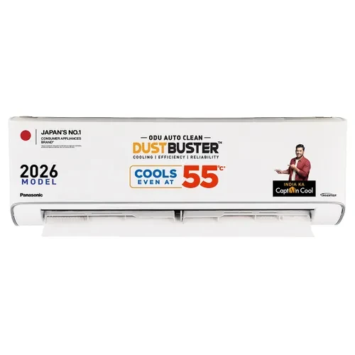 Panasonic 15 Ton 3 Star Inverter Split AC Copper Condenser 8-in-1 Convertible PM 01 Filter DustBuster Technology High Ambient Cooling