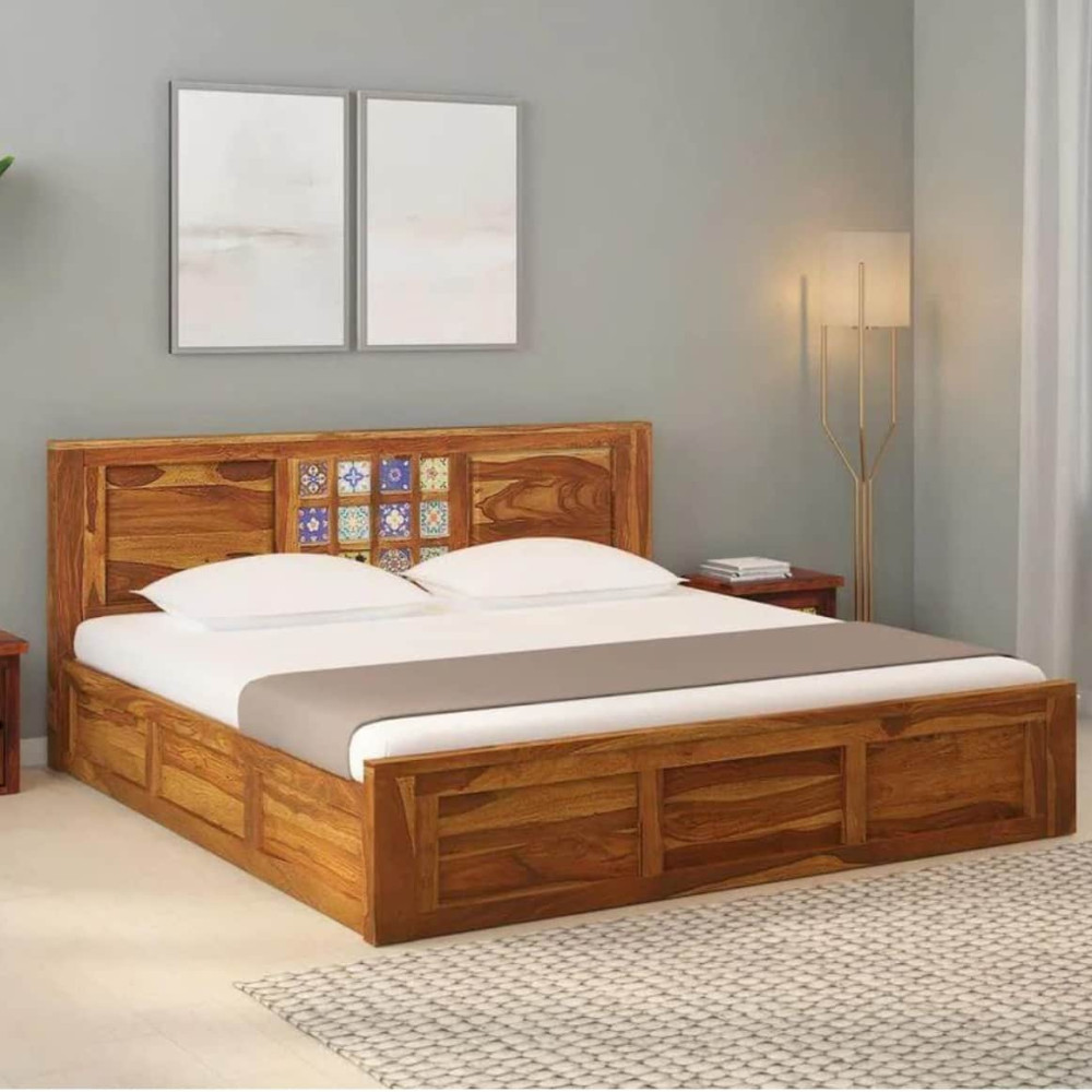 Image of Persia Sheesham Wood Queen Size Bed