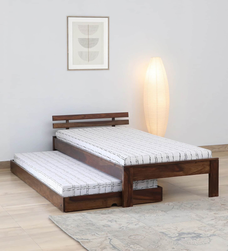 Image of Pure Sheesham Wooden Single Bed