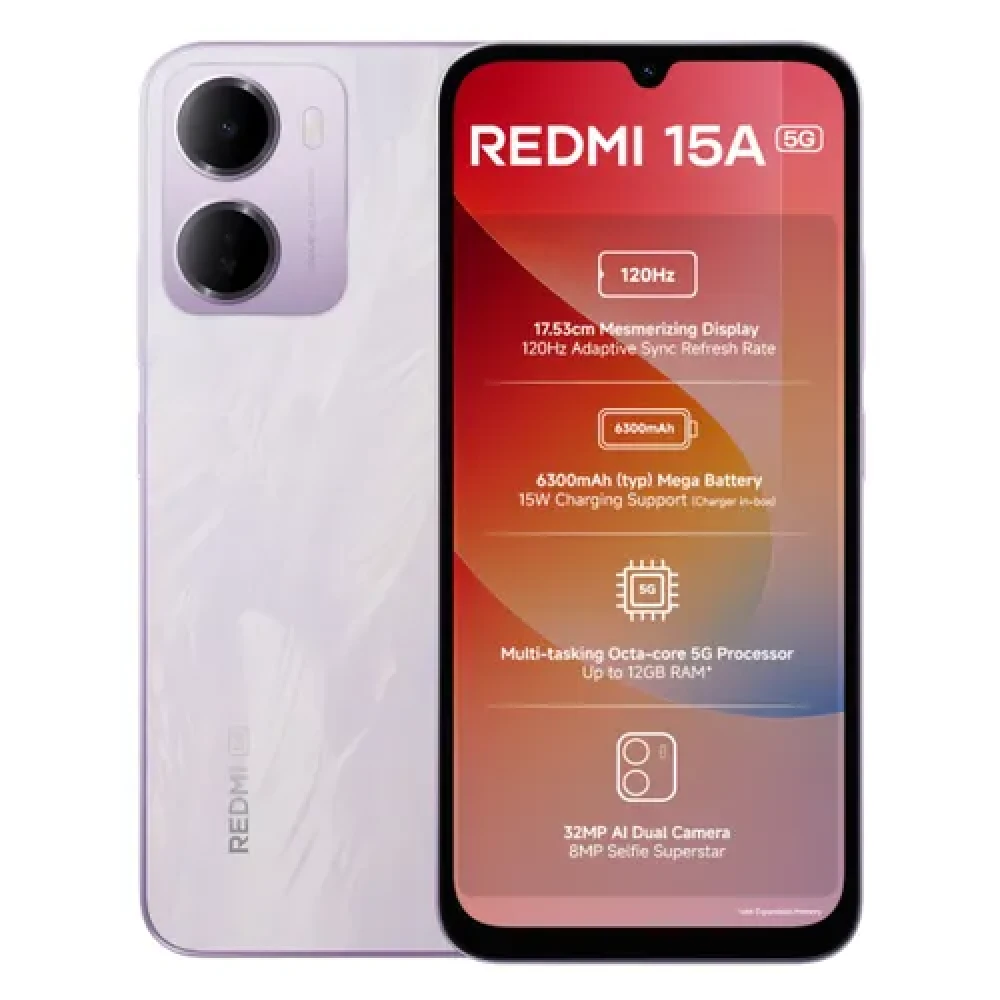 Image of REDMI:15A 5G 6+128GB AMAZE PURPLE