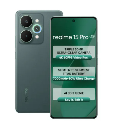 realme 15 Pro 5G 12GB RAM 256GB Storage Velvet Green