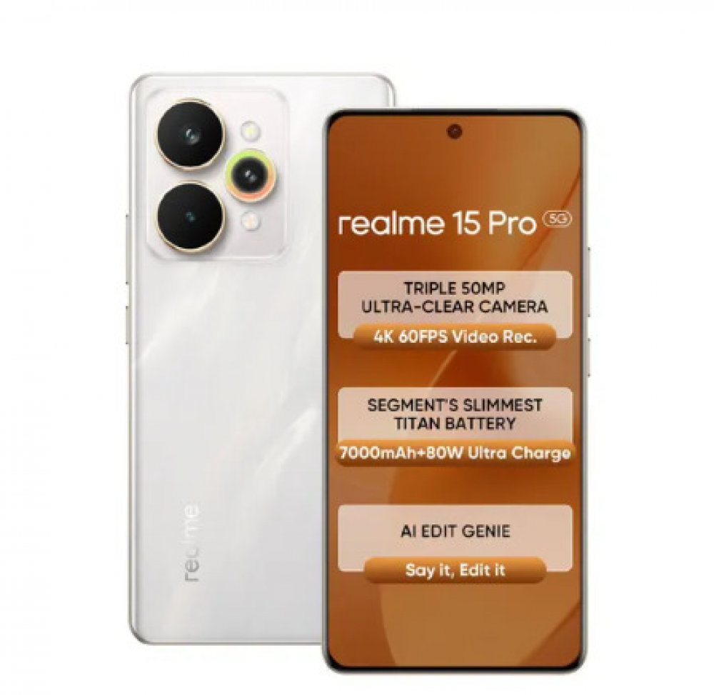Image of realme 15 Pro 5G (8GB RAM, 256GB Storage) Flowing Silver