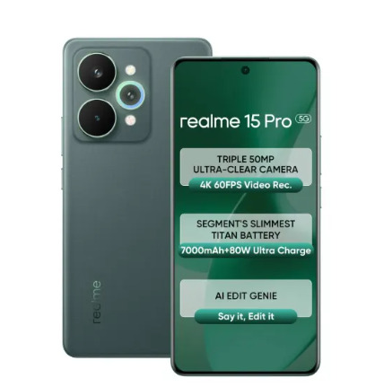 realme 15 Pro 5G 8GB RAM 256GB Storage Velvet Green