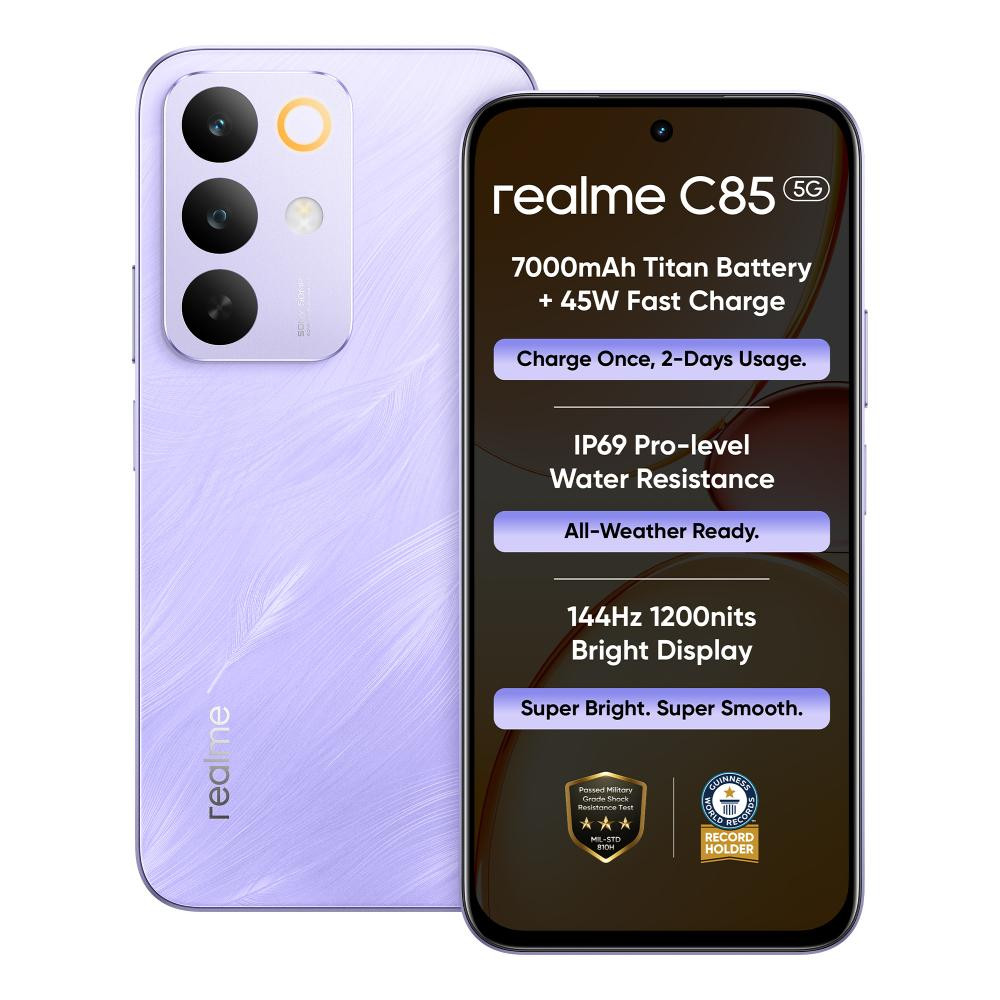 Image of realme C85 5G (6GB RAM, 128GB Storage) - Parrot Purple