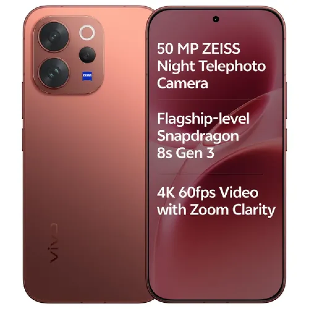 Image of vivo V70 Elite 5G (12GB RAM, 512GB Storage) | Qualcomm Snapdragon 8s Gen 3, Octa Core | 6500 mAh Battery | Advanced AI Camera System | Passion Red