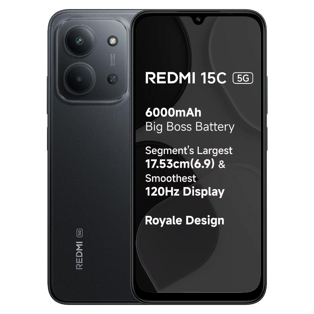 Redmi 15C 5G 4GB RAM 128GB Storage - Midnight Black