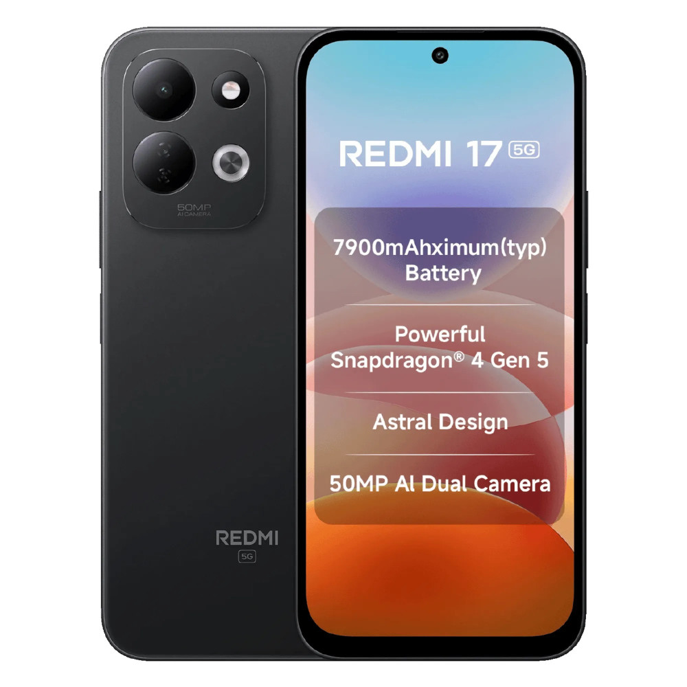 Image of Redmi 17 5G (Absolute Black, 8GB RAM, 128GB)