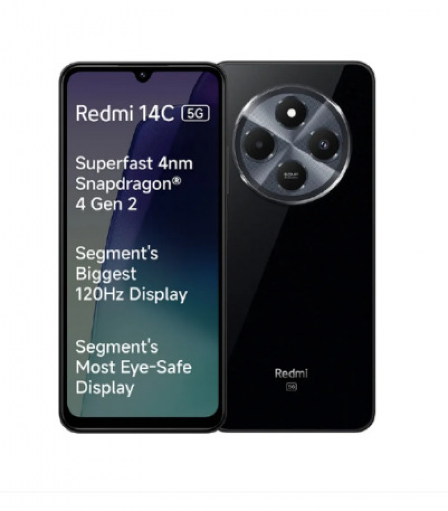 Image of Redmi Mobile 14C 5G (6GB RAM, 128GB Storage) Stargaze Black