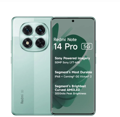 Redmi Note 14 Pro 5G 8GB RAM 128GB Storage Ivy Green