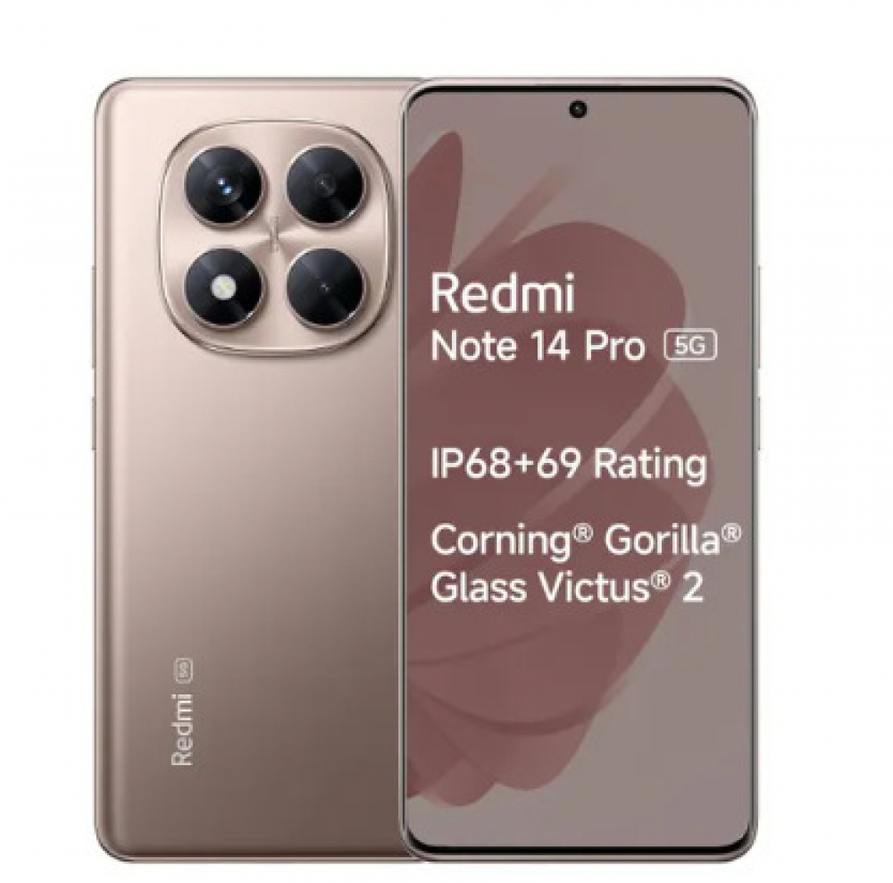 Image of Redmi Note 14 Pro 5G (8GB RAM, 256GB Storage) Champagne Gold