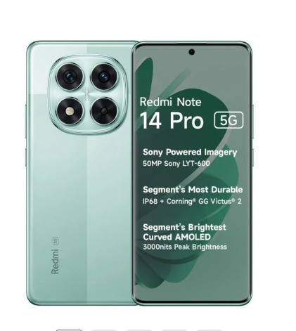 Redmi Note 14 Pro 5G 8GB RAM 256GB Storage Ivy Green