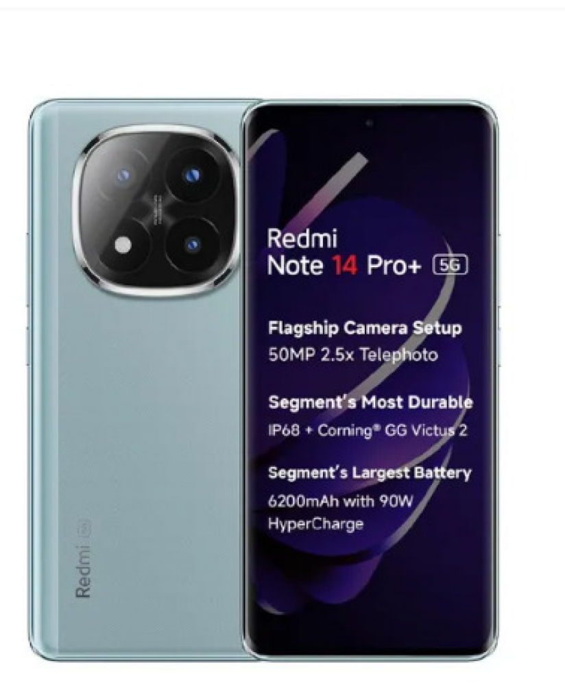Image of Redmi Note 14 Pro Plus 5G (12GB RAM, 512GB Storage) Spectre Blue