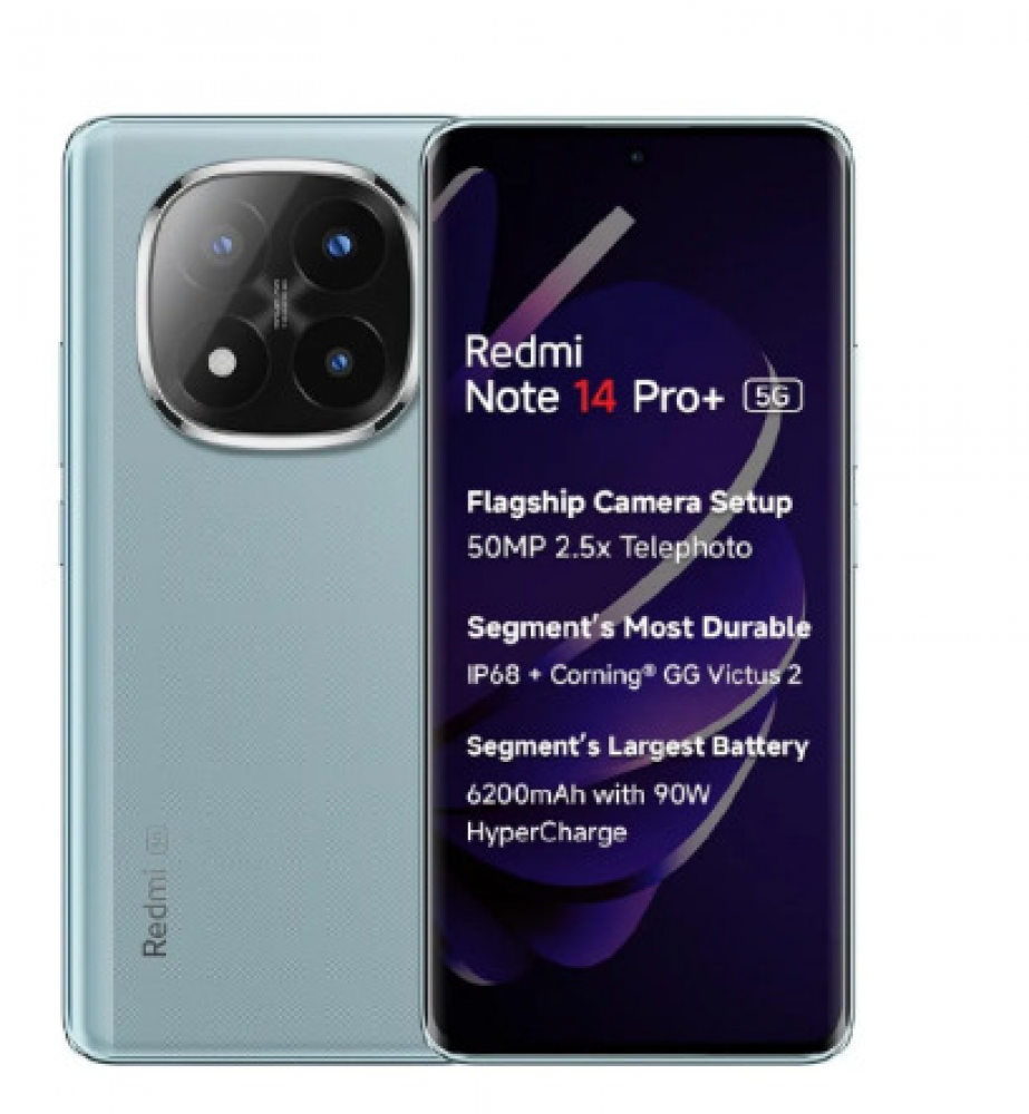 Image of Redmi Note 14 Pro Plus 5G (8GB RAM, 128GB Storage) Spectre Blue