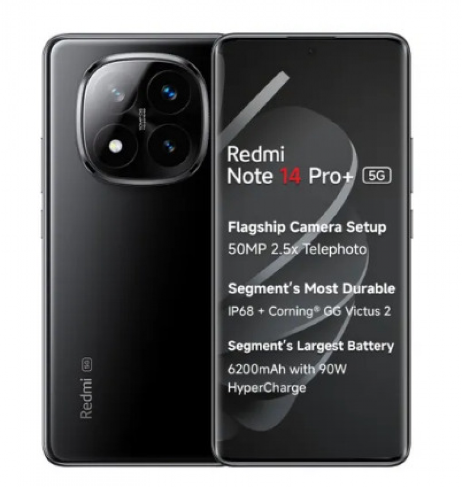 Image of Redmi Note 14 Pro Plus 5G (8GB RAM, 256GB Storage) Titan Black