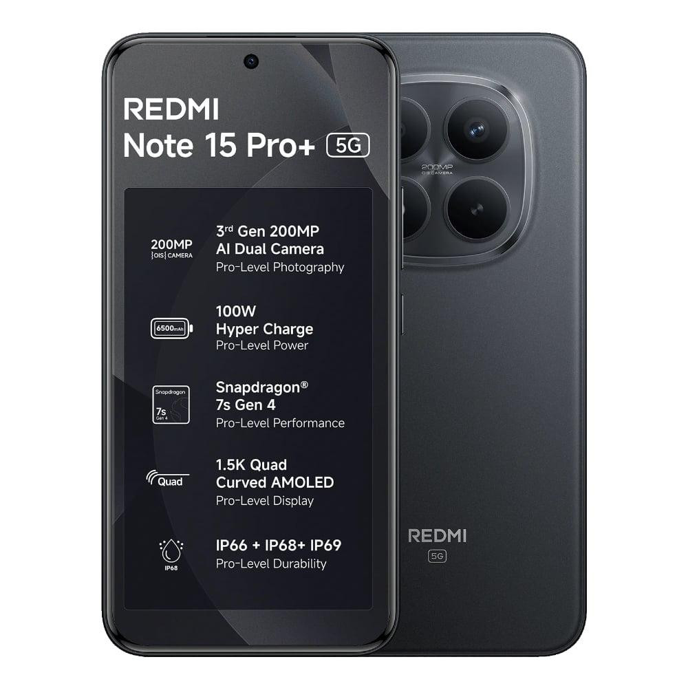 Redmi Note 15 Pro 5G 12GB RAM 256GB Storage - Carbon Black