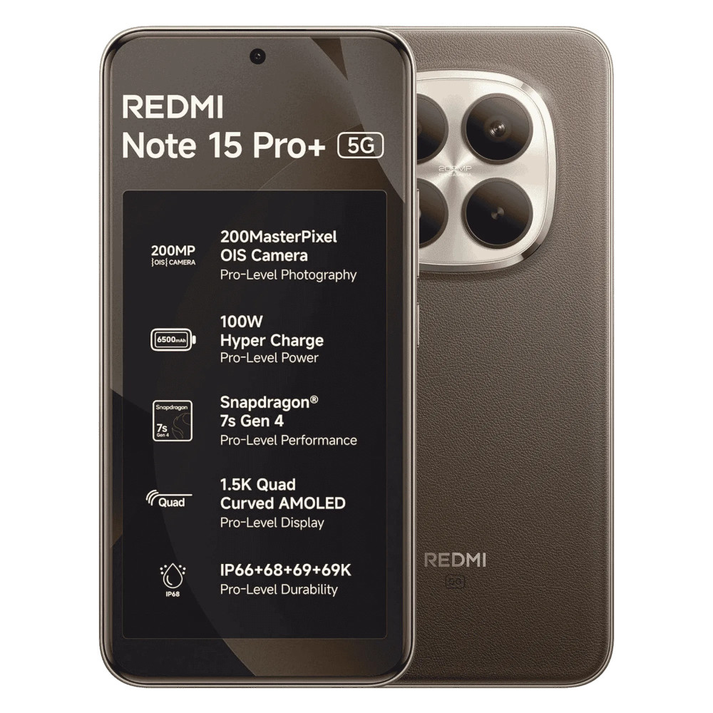 Image of Redmi Note 15 Pro+ 5G (Coffee Mocha, 12GB RAM, 256GB)