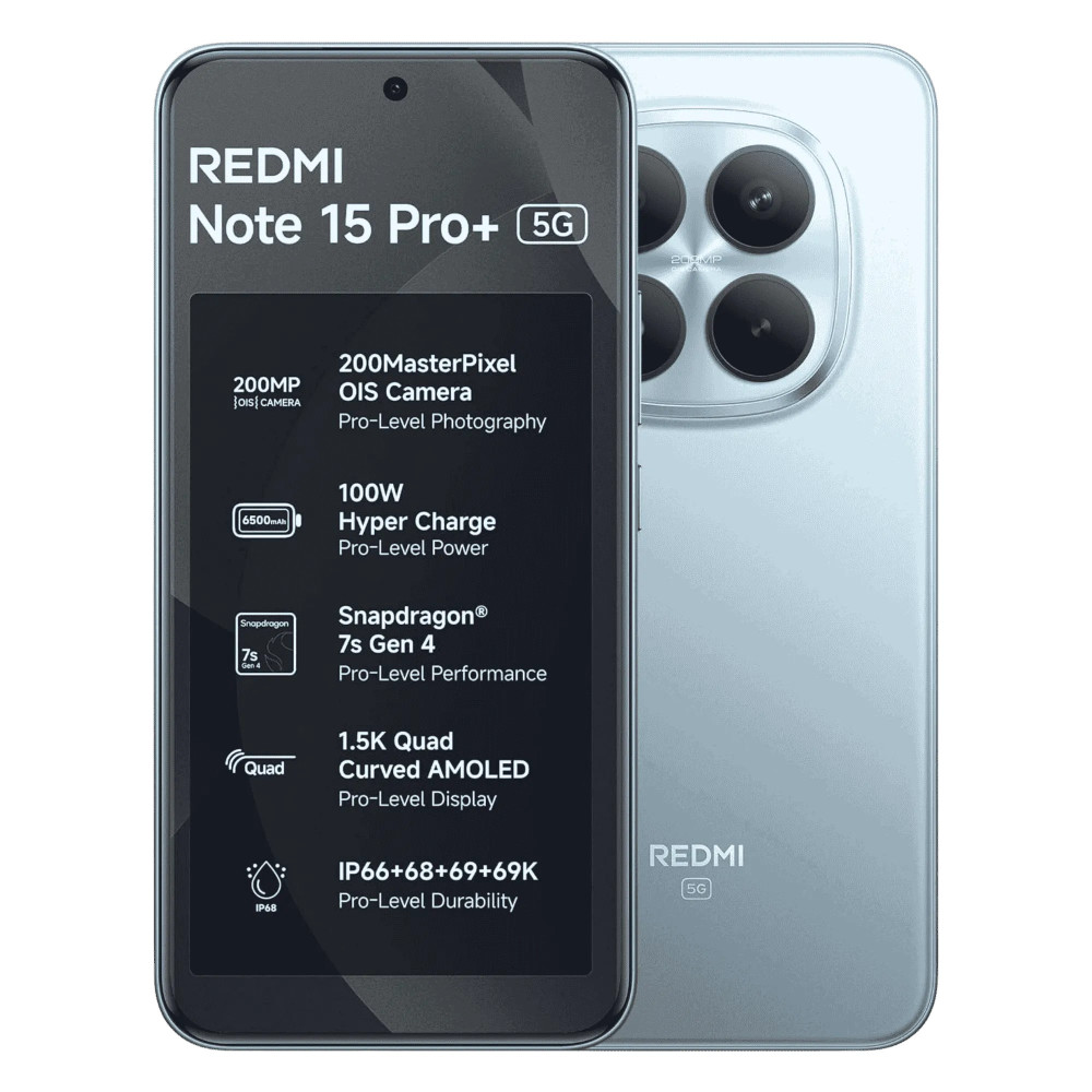 Image of Redmi Note 15 Pro+ 5G (Mirage Blue, 8GB RAM, 256GB)