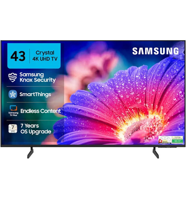 Samsung 43 Inch Crystal 4K UHD Smart LED TV 2025 Model