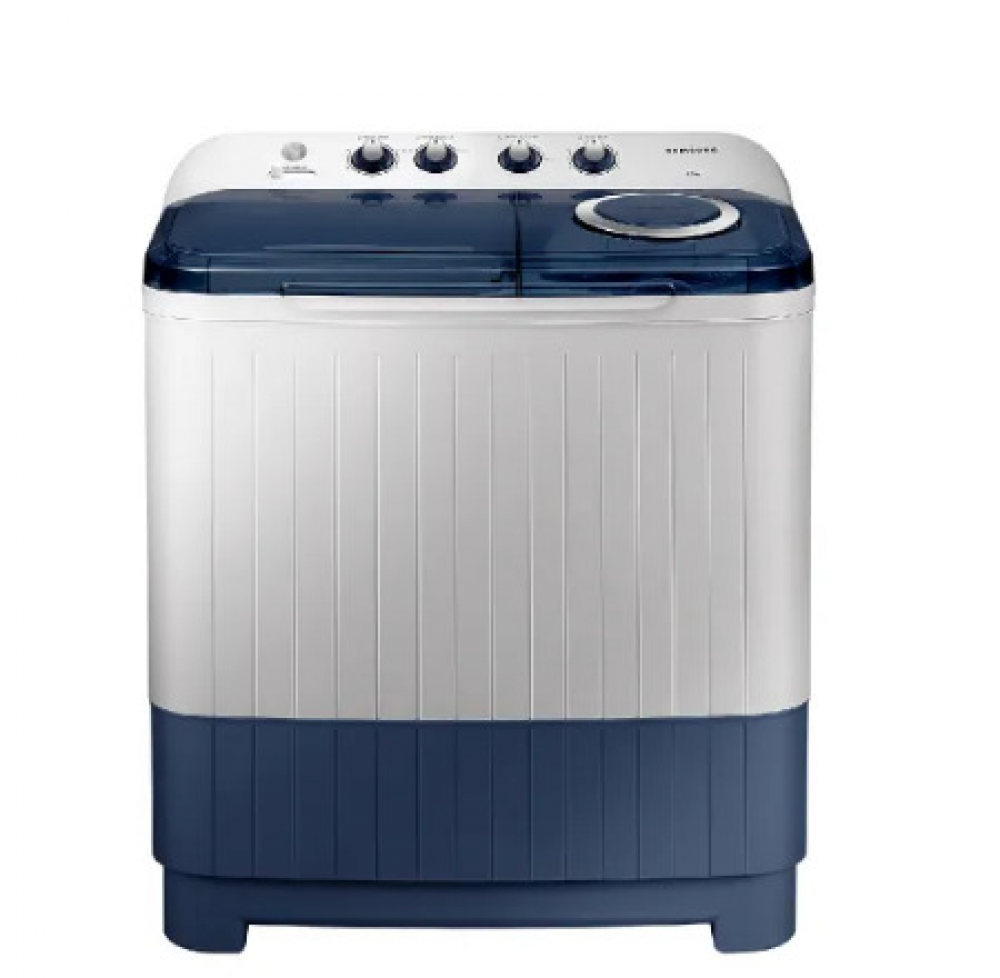 Image of Samsung 7 KG 5 Star Semi Automatic Top Load Washing Machine | Air Turbo Drying | Magic Filter | Rat Protection | Double Storm (WT70C3200LL/TL, Blue)