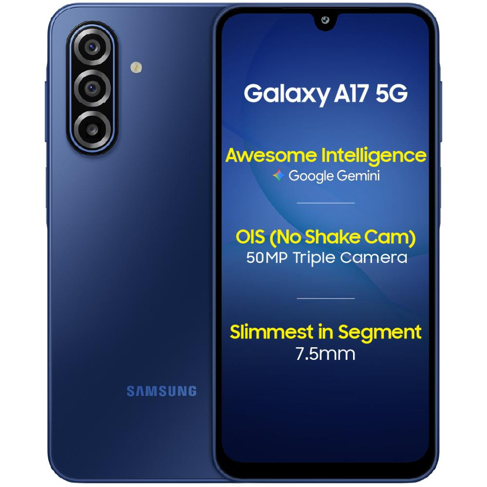 Image of Samsung Galaxy A17 5G (8GB RAM, 128GB Storage) - Blue