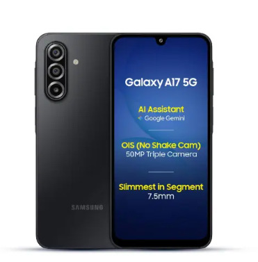 Samsung Galaxy A17 5G Black 8GB RAM 128GB Storage 6x OS upgrades Triple cameras Gemini with HW Key