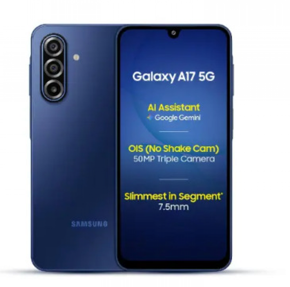 Image of Samsung Galaxy A17 5G (Blue, 8GB RAM, 256GB Storage) 6x OS upgrades, Triple cameras, Gemini with HW Key