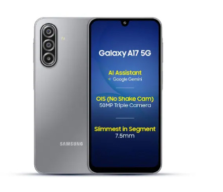 Samsung Galaxy A17 5G Grey 8GB RAM 256GB Storage 6x OS upgrades Triple cameras Gemini with HW Key