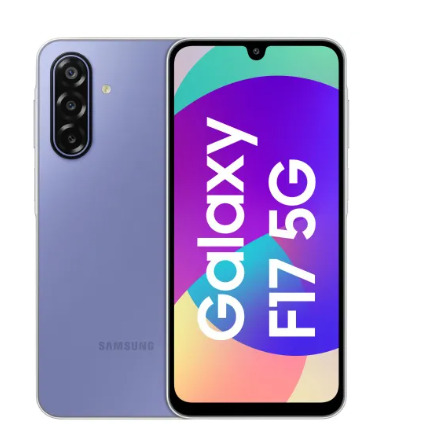 Samsung Galaxy F17 5G 6GB RAM 128GB Storage 6x OS Upgrades sAMOLED Display Corning Gorilla Glass Victus IP54 Violet Pop