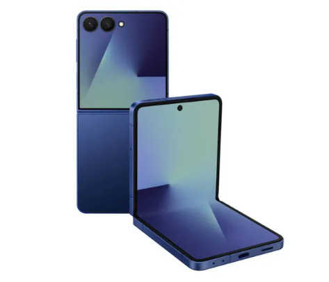 Samsung Galaxy Z Flip7 5G Smartphone with Galaxy AI Blue Shadow 12GB RAM 256GB Storage Ultra Sleek Design with 50MP High-Resolution Camera Exynos 2500 Google Gemini