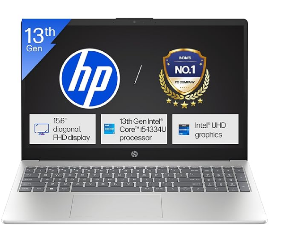 Image of HP 15, 13th Gen Intel Core i5-1334U Laptop (8GB DDR4,1TB SSD)