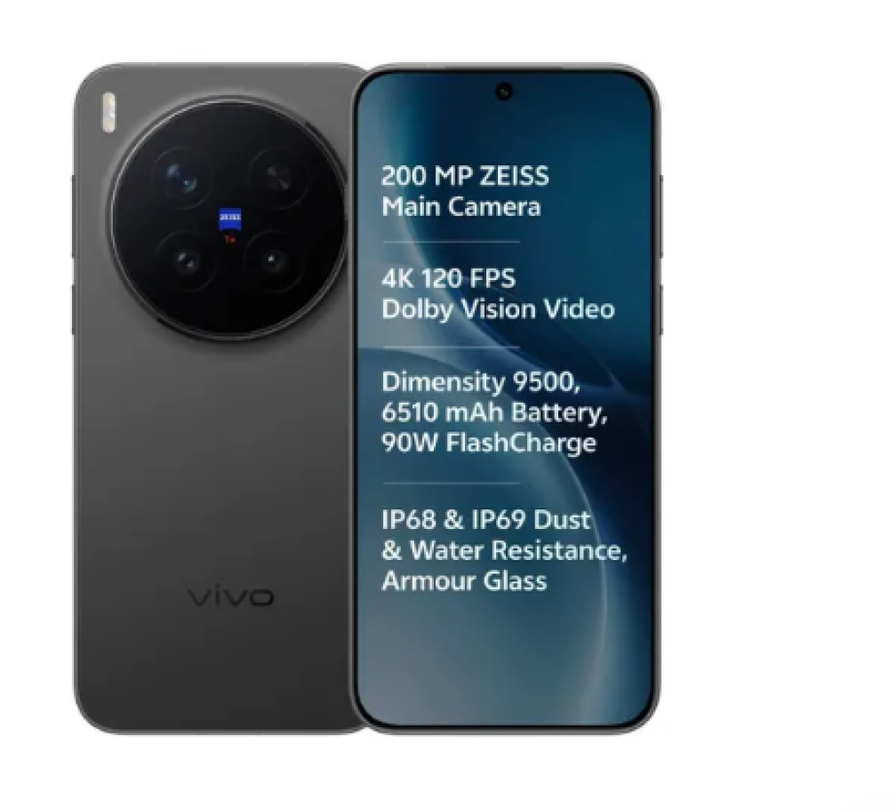 Image of vivo X300 Pro (16GB RAM, 512GB Storage) | 200MP Camera | 6510mAh Battery | Premium Glass-Fiber Back | Elite Black