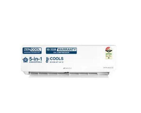 Sansui 15 Ton 3 Star Split AC Inverter AC 5 in 1 Convertible Saving Mode 4 Way Swing Zen Cool Power Cool JSE183SICFA1 White