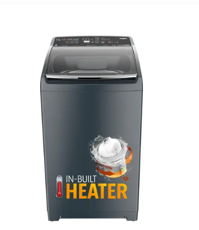 Whirlpool 85 KG 5 Star Fully Automatic Top Load Washing Machine In-Built Heater Zero Pressure Fill Technology Stainwash Pro Plus Midnight Grey