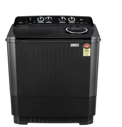 LG 115 Kg 5 Star Semi Automatic Top Load Washing Machine with Roller Jet Pulsator Soak Wind Jet Dry Auto Restart P115ASLAZ Full Black