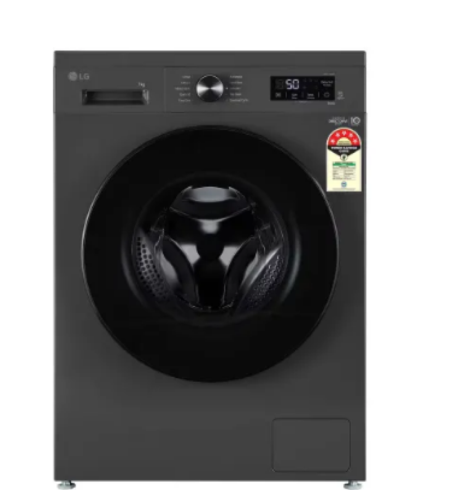 Image of LG 7 Kg 5 Star Fully Automatic Front Load Washing Machine with Inverter Direct Drive | LG ThinQ (Wi-Fi) | Child Lock (FHB1207Z4M, Middle Black)