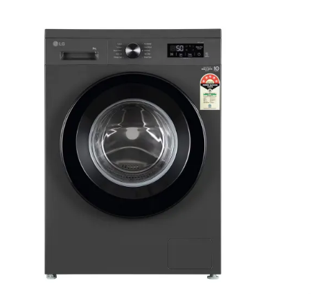 LG 8 Kg Fully Automatic Front Load Washing Machine with Full Touch Control Pre Wash Steam 6 Motion DD Tub Clean FHB1208Z2M Middle Black
