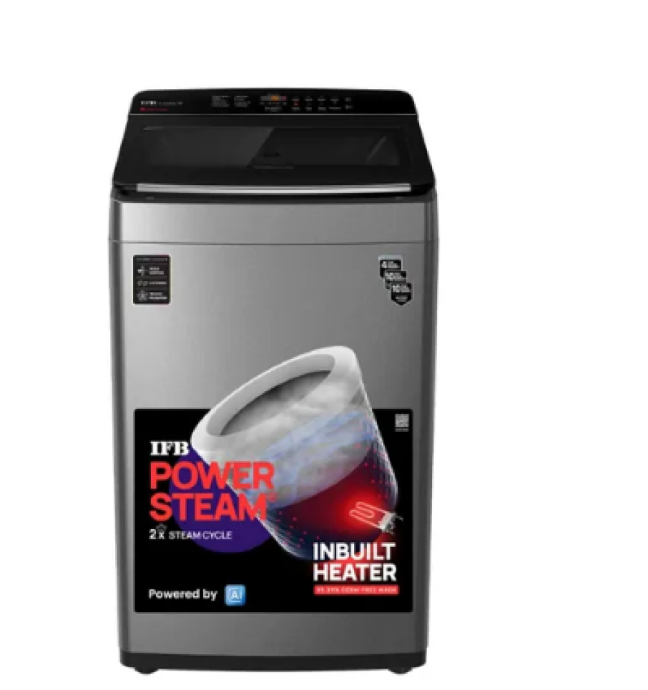 Image of IFB 7.5 Kg Fully Automatic Top Load Washing Machine with Power Steam | AI Technology | Active Mix | Auto Tub Clean (TL751MS2S, Mystic Silver)