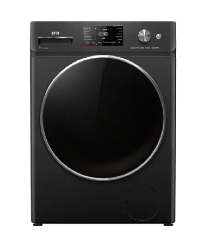 Image of IFB 9 Kg Automatic Front Load Washing Machine with AI Technology | 1400 RPM Speed | Power Steam | Wi-Fi/Voice Enabled (Executive BXN 9014K, Black)
