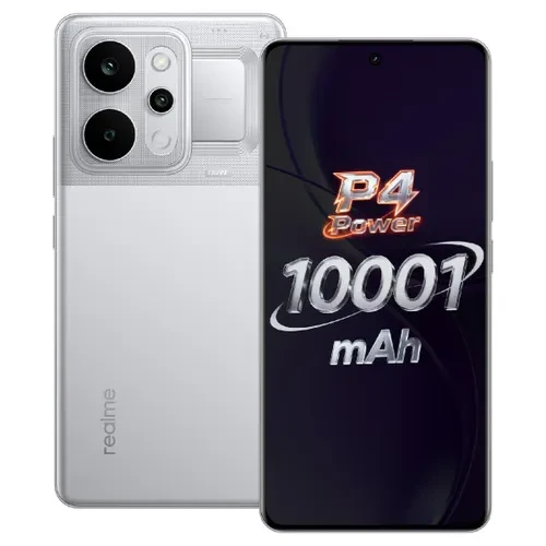 realme P4 Power 5G 12GB RAM 256GB Storage  MediaTek Dimensity 7400  10001mAh Battery  All-scenario Bypass Charging  TransSilver