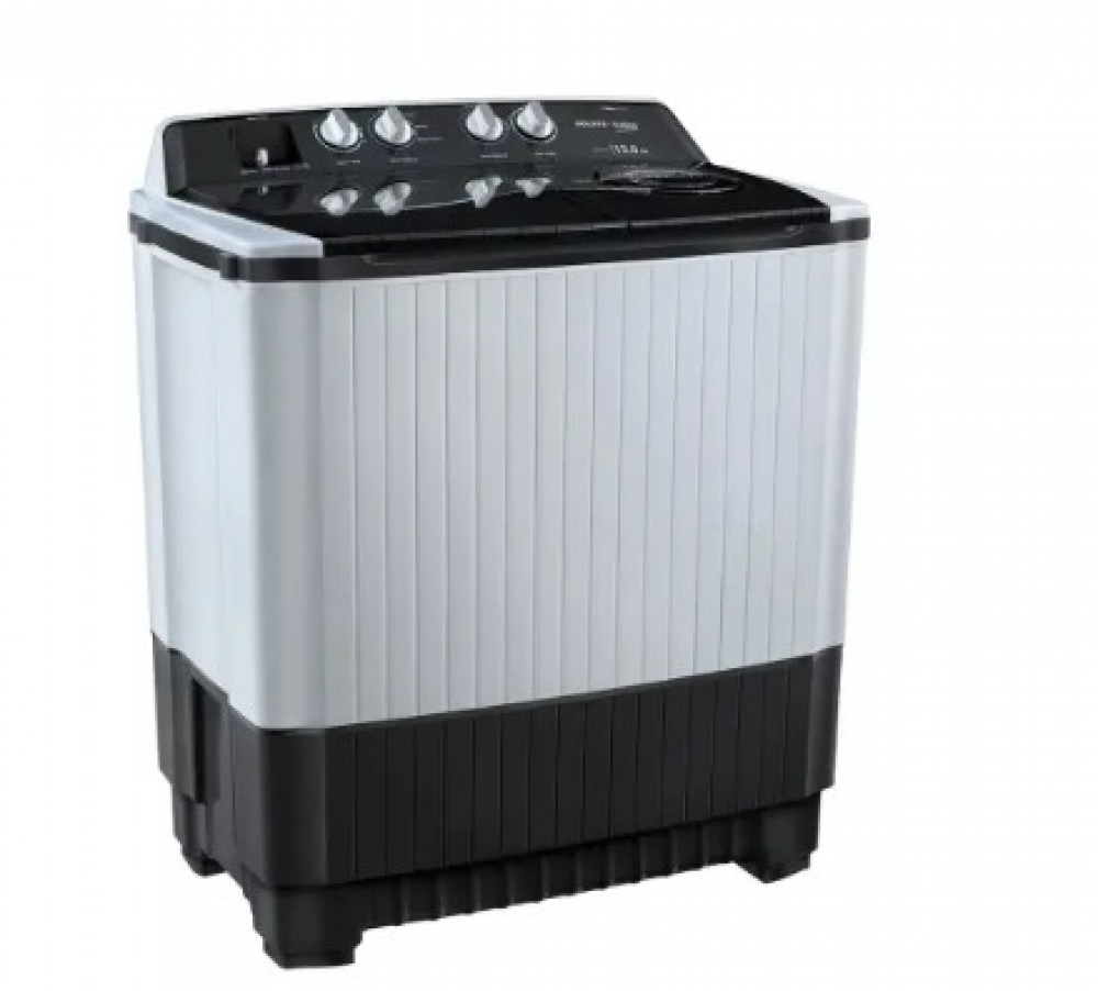 Image of Voltas Beko 12 KG 5 Star Semi Automatic Top Load Washing Machine | Hygiene Boost | Fast Dry Technology | Double WaterFall (WTT120AGRT/HB, Grey)