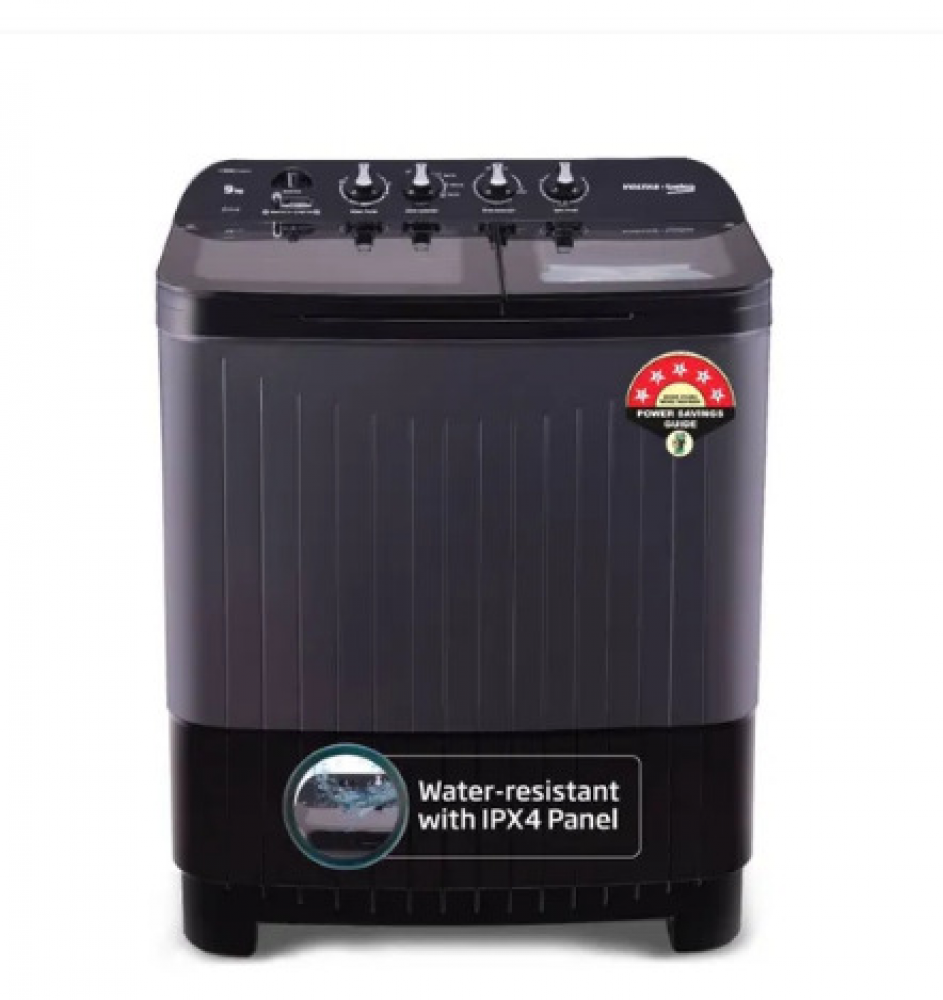 Image of Voltas Beko 9 Kg 5 Star Semi Automatic Top Load Washing Machine with Special Pulsator | Double Waterfall | Soft Closing Door (WTT90UDX/BKGR4KGTD)
