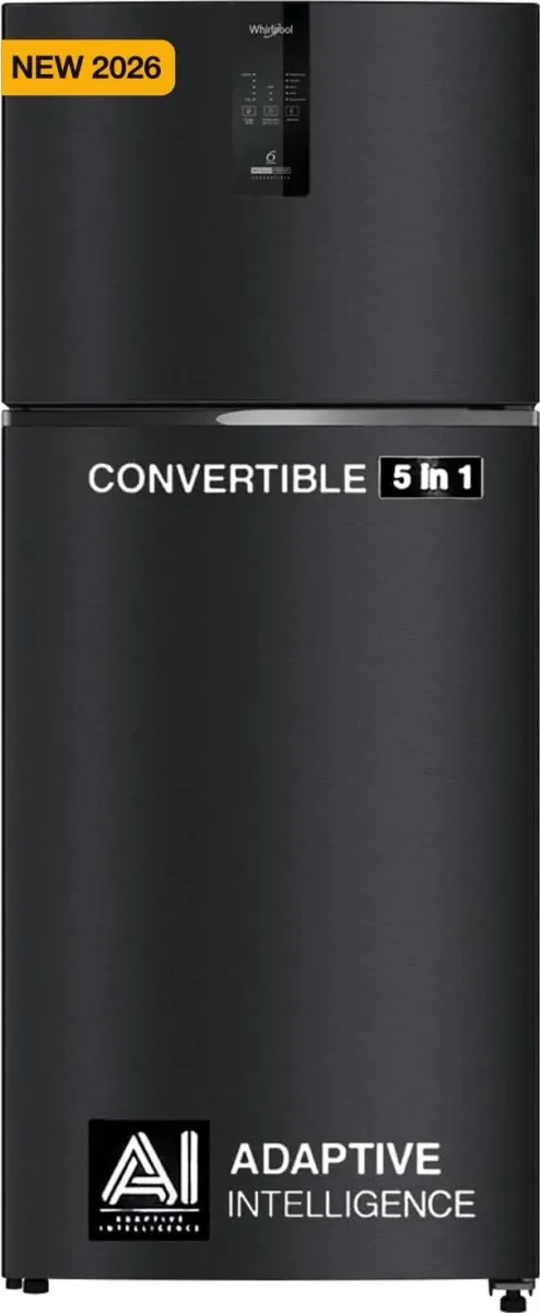 Whirlpool Double Door Refrigerator 467 Litres Convertible 2 Star Inverter Y IF INV CNV 515 Platina Gravity Black