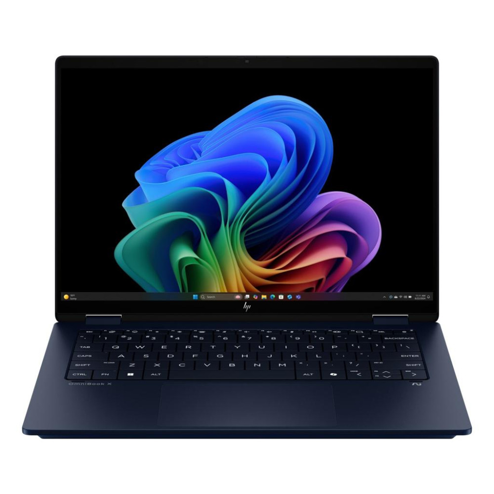 Image of HP OmniBook X Flip (Previously Envy), Intel Core Ultra 7 258V Next Gen Al Laptop, 47 Tops (32GB LPDDR5X,1TB SSD) 3K,OLED, 0.2ms,14"/35.6cm Touch, Win11, Office24, Blue, 1.38kg, 5MP Camera