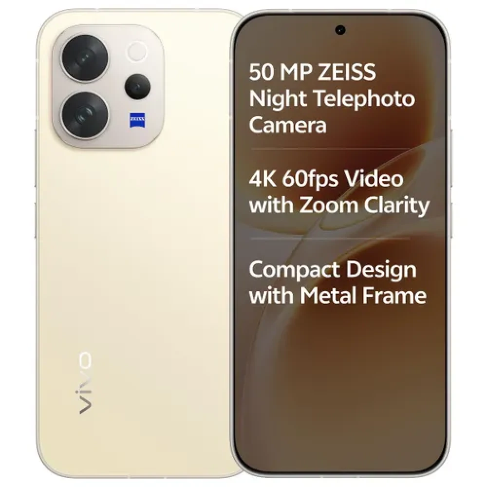 Image of vivo V70 5G (8GB RAM, 256GB Storage) | Qualcomm Snapdragon 7 Gen 4 Octa-Core | 6500 mAh Battery | Advanced AI Camera System | Lemon Yellow