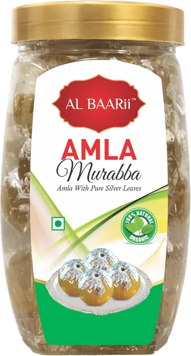 AL BAARii AMLA MURABBA WITH PURE SILVER LEAVES
