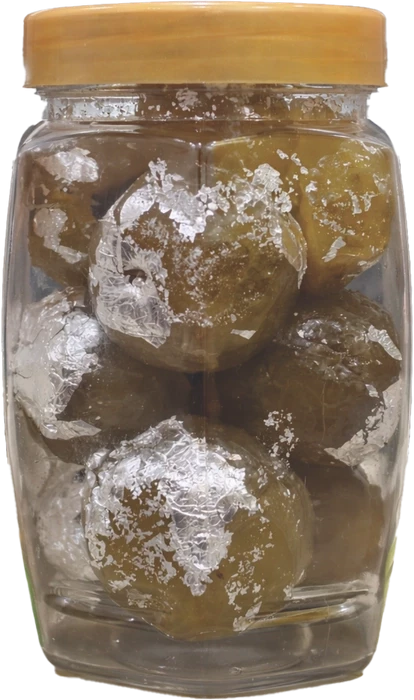 AL BAARii AMLA MURABBA WITH PURE SILVER LEAVES