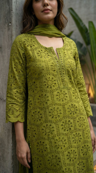 Pure cotton hakoba kurta set
