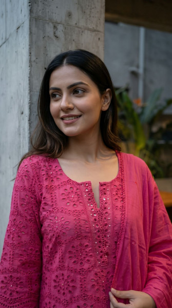 Pure cotton hakoba kurta set