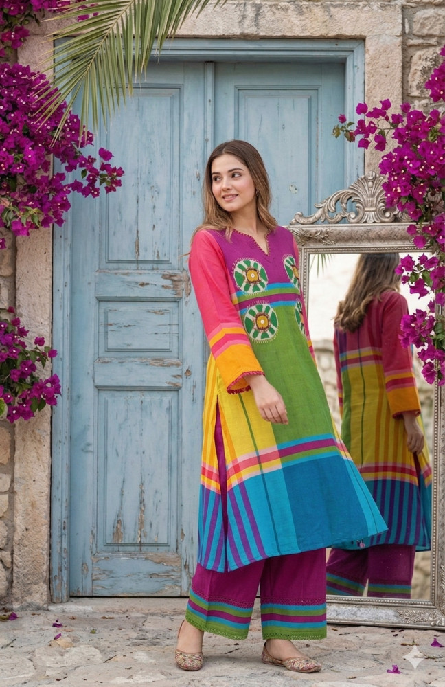 Image of Super Cotton kurta set