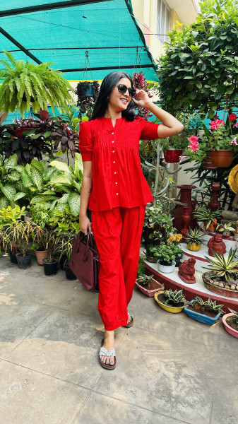 Pure cotton hakoba Co-ord set